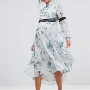 Hope & Ivy high neck maternity dress